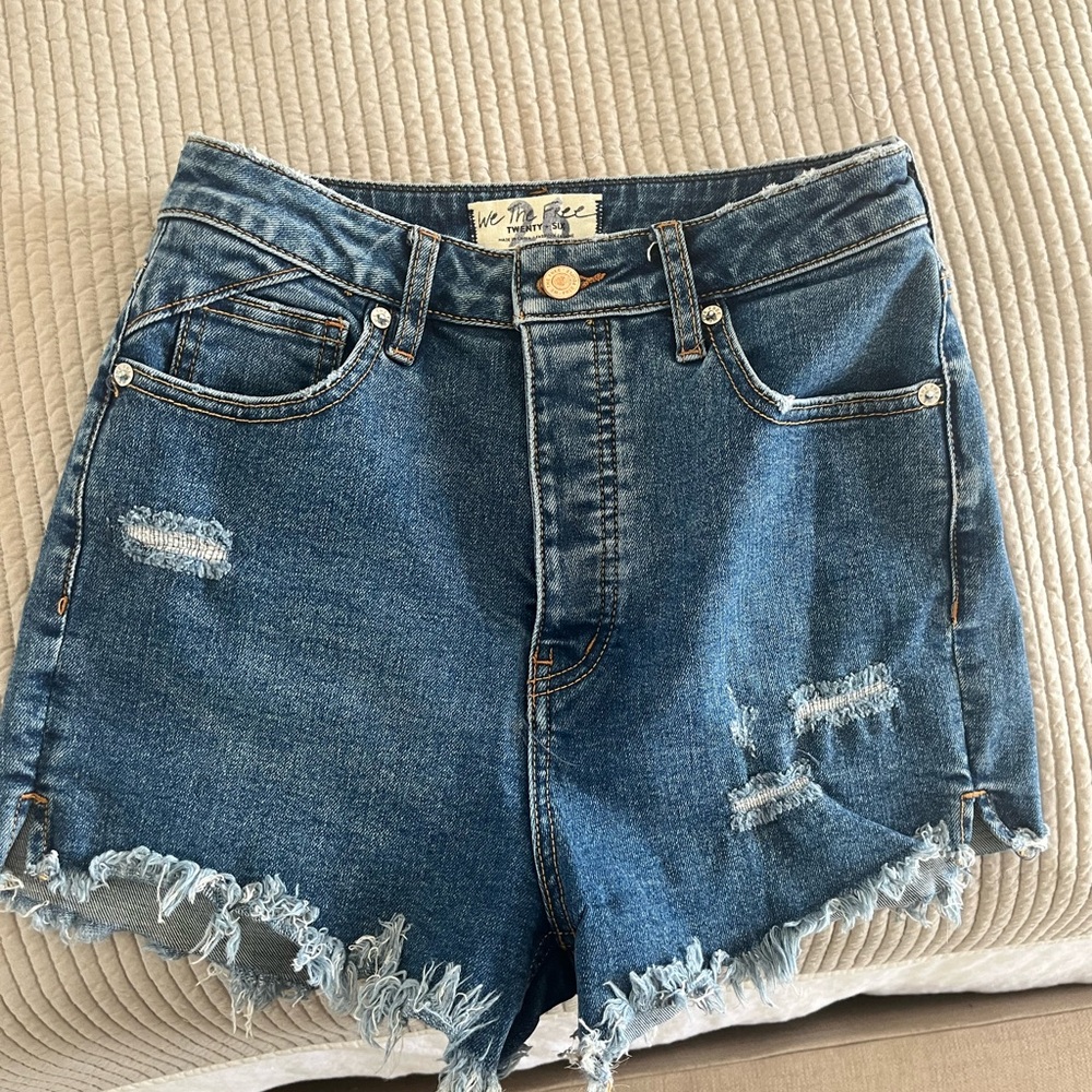 Free people jean denim shorts